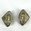 Vintage Sajen Sterling Silver Cinnabar Clip on Earrings