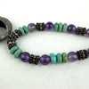 Vintage Silver Amethyst & Turquoise Necklace