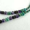 Vintage Silver Amethyst & Turquoise Necklace