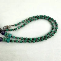 Vintage Silver Amethyst & Turquoise Necklace