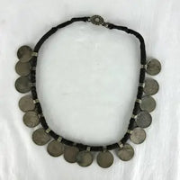 Vintage Sixteen Rupee Coin Tharu Necklace from Nepal