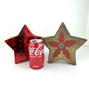 Vintage Star Shaped Christmas Boxes - Foil Wrapped and Hand Painted