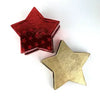 Vintage Star Shaped Christmas Boxes - Foil Wrapped and Hand Painted