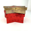 Vintage Star Shaped Christmas Boxes - Foil Wrapped and Hand Painted