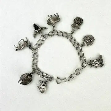 Vintage Sterling Charm Bracelet with Native American Charms