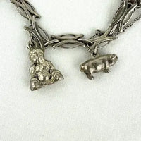 Vintage Sterling Charm Bracelet with Unique Links