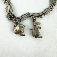 Vintage Sterling Charm Bracelet with Unique Links