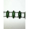 Vintage Sterling Silver Jasper Link Bracelet