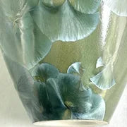 Vintage Studio Pottery Crystaline Celadon Signed Vase