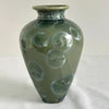 Vintage Studio Pottery Crystaline Celadon Signed Vase