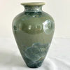 Vintage Studio Pottery Crystaline Celadon Signed Vase