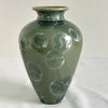 Vintage Studio Pottery Crystaline Celadon Signed Vase