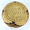 Vintage Tohono Oodham Hand Woven Lidded Basket with Geometric Design