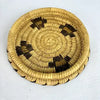 Vintage Tohono Oodham Hand Woven Lidded Basket with Geometric Design