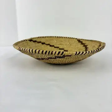 Vintage Tohono Oodham Hand Woven Shallow Bowl