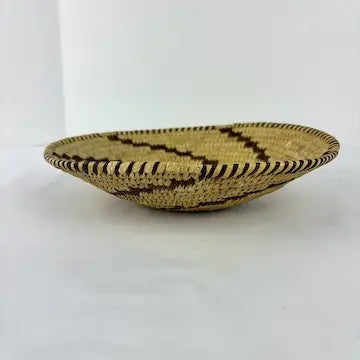 Vintage Tohono Oodham Hand Woven Shallow Bowl