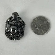 Vintage Weiss Black Simulated Pearl Brooch