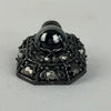 Vintage Weiss Black Simulated Pearl Brooch