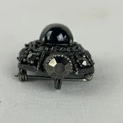 Vintage Weiss Black Simulated Pearl Brooch