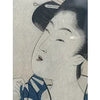 Vintage Woodblock of Bijin Ga (Beautiful Women) by Utamaro