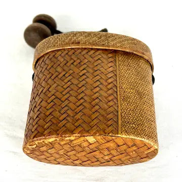 Vintage Woven Bamboo Japanese Tobacco Pouch