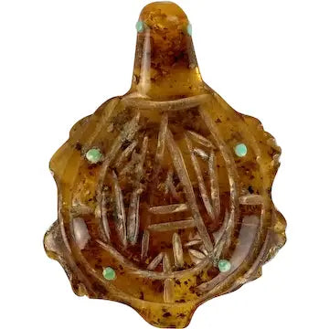 Vintage Zuni Amber Turtle Fetish