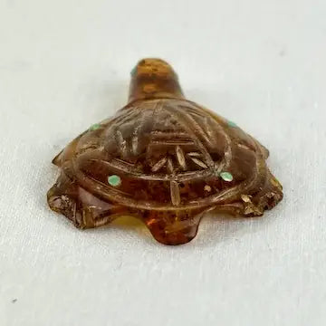 Vintage Zuni Amber Turtle Fetish