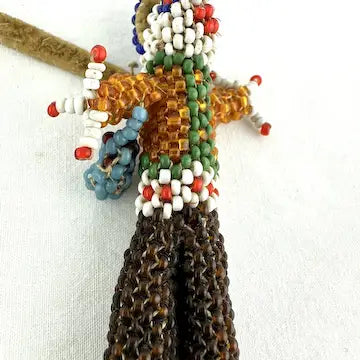 Vintage Zuni Beaded Mouse Fetish with Bone Feet