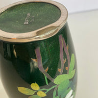 Japanese Vintage Cloisonne Vase With Peony Motif