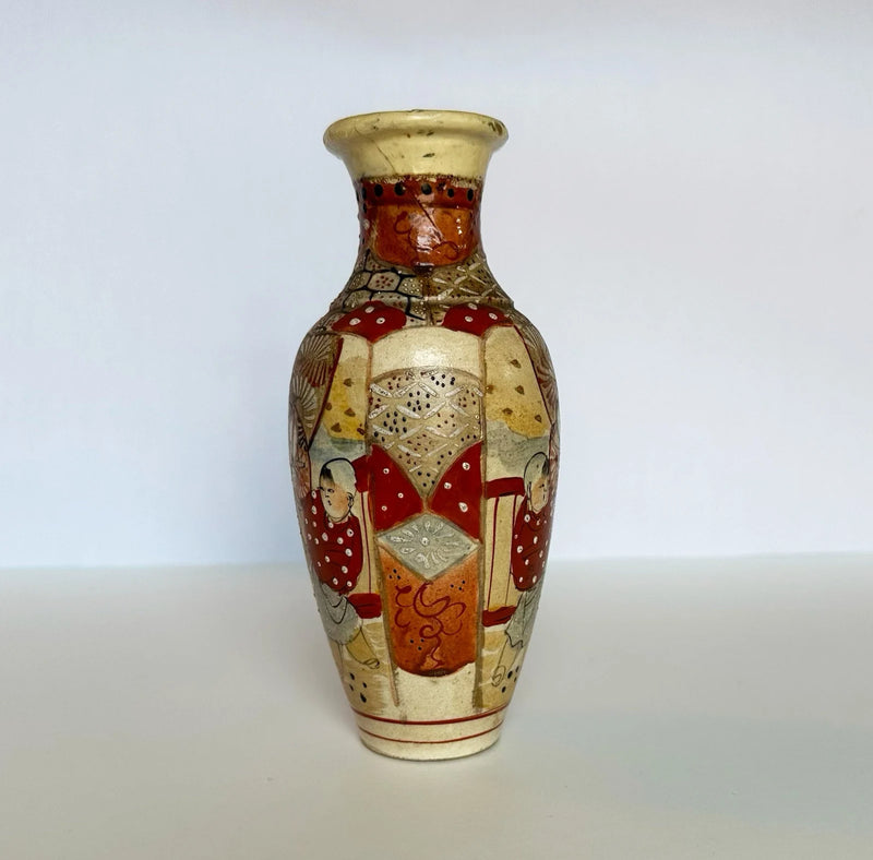 Japanese Moriage Hand Painted Vase