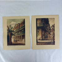 Set of 2 Vintage Al Mettel signed Lithographs