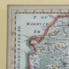 Antique Hand Colored Map of Oxfordshire England by Eman Bowen