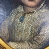 Folk Art Antique Oil Painting - Portrait of a Young Girl